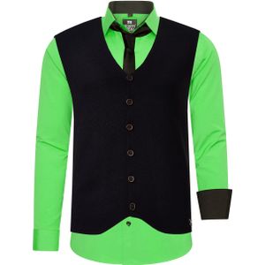 Shirt with vest and tie set of 3