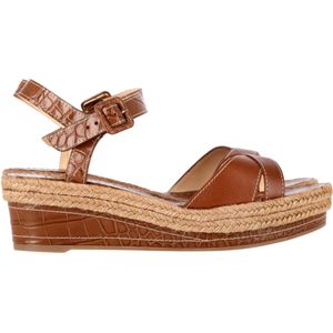 Christian Louboutin Almerio 60 Wedge Sandalen in Bruin Leer