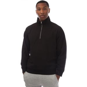 C.P. Company - Diagonal Raised Fleece - Sweatshirt - Zwart - Halve Rits