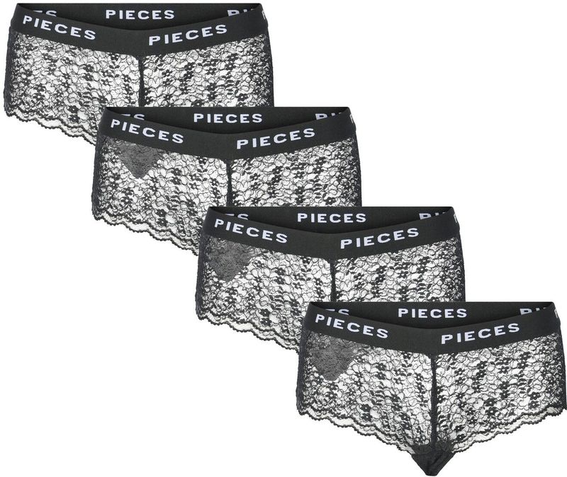 Pieces Dames hipster pclogo lace 4-pack