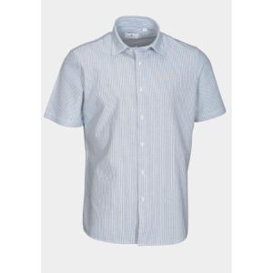 Basefield - Casual Hemd - Blauw - Korte Mouw - 100% Katoen