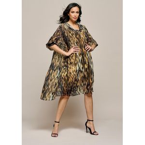 Hazel - Kaftan - Multi - Luipaardprint - Driekwart Mouwen