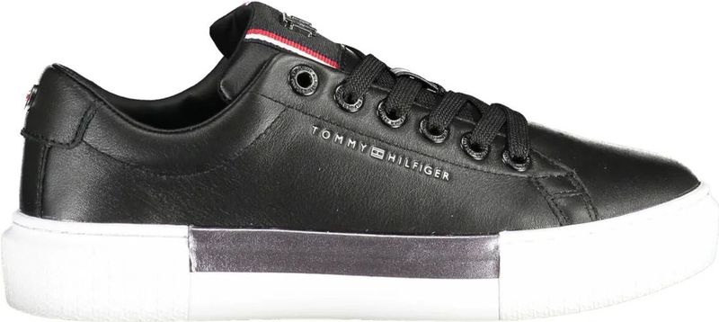 Tommy Hilfiger Chique katoen-leermix sneakers