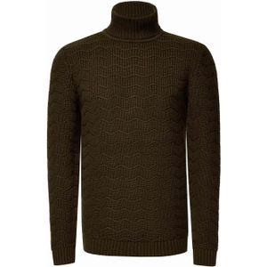 Rusty Neal - Gebreide Trui - Zwart - Casual Pasvorm - Rolkraag