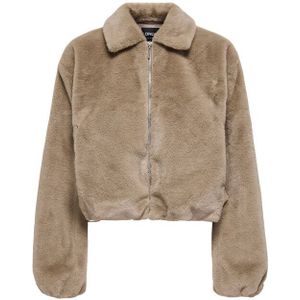 Only - Onldana Life Faux Fur Jacket - Silver Mink - Dames Jas