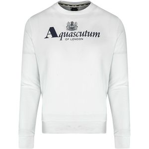 Aquascutum - Sweatshirt - Wit - Ronde Hals