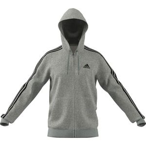 Adidas - Essentials 3 Stripes - Fleece Hoodie - Zwart