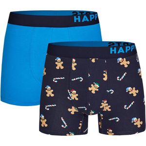 Happy Shorts 2-pack kerst boxershorts heren gingerbread man