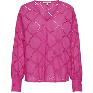 Only Onldora gellar ls v-neck emb top wvn raspberry ros