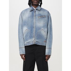 Msgm - Denim Jacket Zip Up Relaxed Fit - Blauw - Heren
