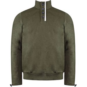 Lyle & Scott - Casuals Button Funnel Neck - Trui - Khaki