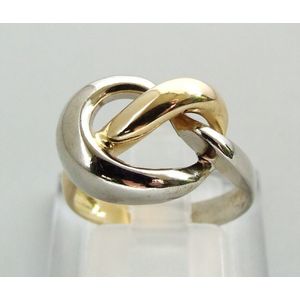 Atelier Christian Gouden gevlochten bicolor ring