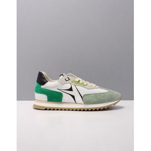 Archivio 22 Sneakers/lage-sneakers dames #807 combi verde + mesh suede comb