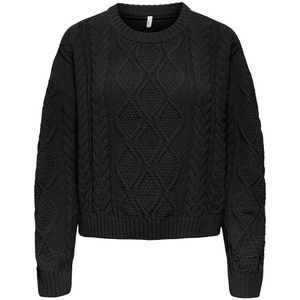 Only - onlelly life ls cable o-neck cc knt 15351234 - Broek