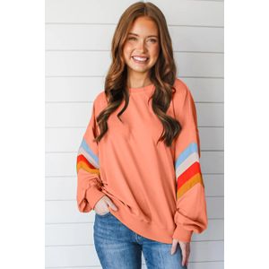 Kleurblokken Streep Sweatshirt