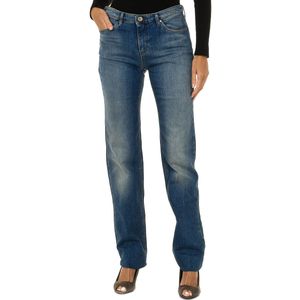 Stretchbroeken - Blauw - Katoen - Riem met Riemlussen