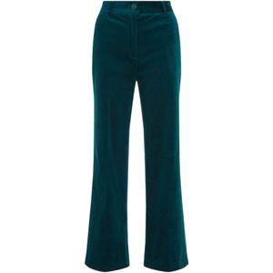 King Louie High Waist Flared Broek Marcie Turquoise