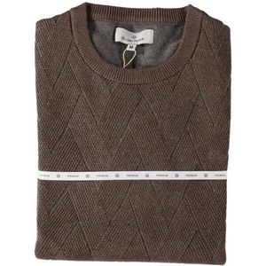 Fellows United - Ronde Hals Trui - Bruin - Heren - 100% Katoen