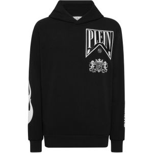 Philipp Plein - Hooded Sweatshirt Racing - Zwart - Katoenmix - Met Capuchon