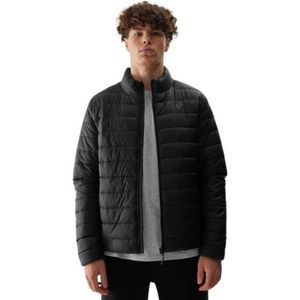 4F - Gewatteerde Jack - Zwart - 100% Polyester - Met Rits