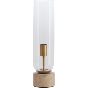 Light & Living tafellamp Ø12x47 cm rylano glas +zand+antiek brons