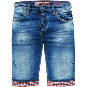 Rusty Neal - SATTO - Denim Shorts - Blauw - Normale Pasvorm