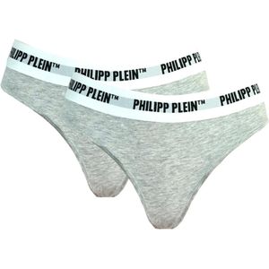 Philipp Plein - String Bottoms 2-Pack - Grijs - Ondergoed - Dames