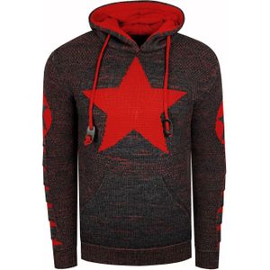 Rusty Neal - Grof Gebreide Hoodie - Casual Pasvorm - Heren