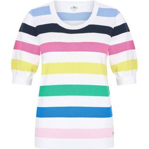 Gebreide Top - Multi Colour Block Stripe - 100% Cotton