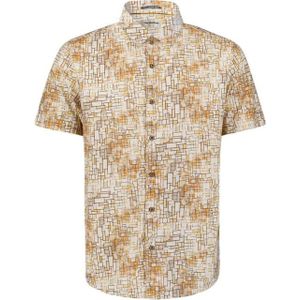 No Excess Shirt short sleeve allover printed yellow