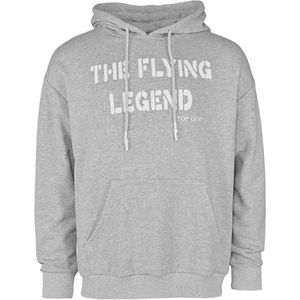TOP GUN - Sweatshirt - Grijs Gemêleerd/Wit - Capuchon - Lange Mouw