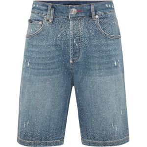 Philipp Plein - Formentera - Korte Broeken - Blauw - Denim