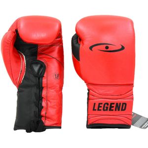 Legend Sports Veter bokshandschoenen heren/dames -mat zwart leer