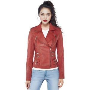 Brando - Constantia - Leren Bikerjack - Rood