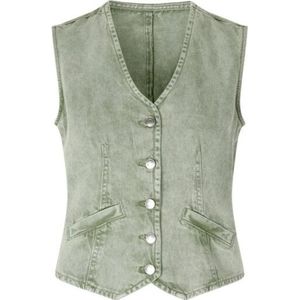 mbyM Flana-m denim vest green -
