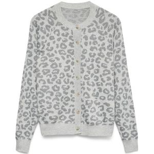 Vero Moda - vmnoelle ls leo knit - Cardigan - Lichtgrijs Melange