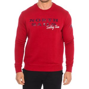 North Sails - Geribbelde Crew Neck Sweatshirt - Rood - Heren