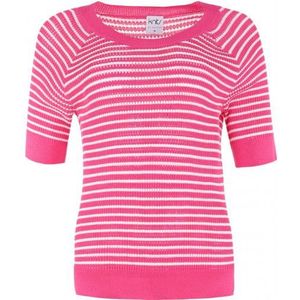 MAICAZZ - Funne - Pullover - Pink/Offwhite - Materiaal: Onbekend