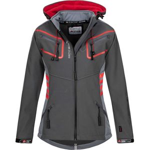 Arctic Seven - Dames Softshell Jas - Donkergrijs - Lichtgrijs