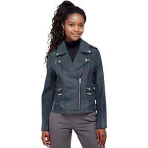 Brando - Constantia - Bikerjack - Blauwgroen - Leren