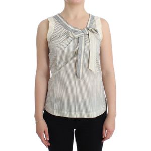 Ermanno Scervino Dames Strandkleding Gestreepte Top Blouse Shirt Strik Tank