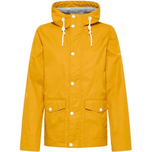 Dreimaster Regenjack met subtiele print op de achterkant van de buitenstof Heren mosterd