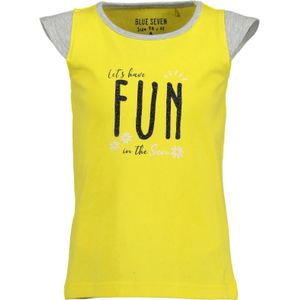 Blue Seven Meisjes t-shirt fun panda yellow