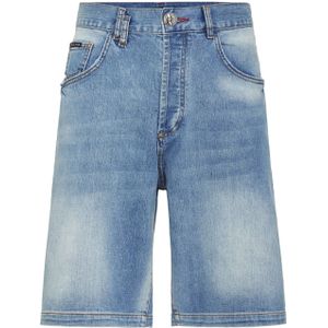 Philipp Plein - Formentera Fit - Korte Broeken - Blauw - Denim