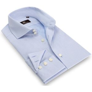 Circle of Gentlemen Albin 2 knoops kraag, 3 knoops manchet, jacquard geweven shirt 100% co