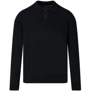 Kleur - Black - Pullover - Lange Mouwen - Polokraag - Regular Fit