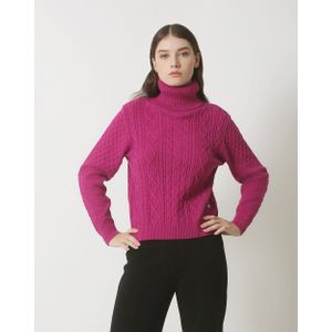 Smashed Lemon 23845 paarse turtle neck top