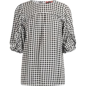 Mymo - Blouse - Zwart Wit - Dames