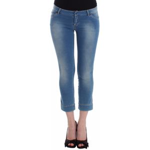 Ermanno Scervino Strandmode Blauwe Jeans Capri Broek Verkort