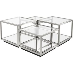 Kare Design Kare salontafel luigi silver (set van 4)